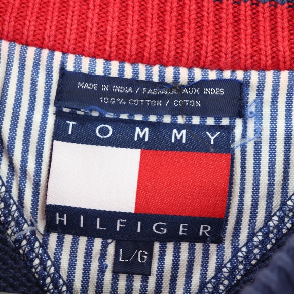 Vtg 90s Tommy Hilfiger Mens Large Crewneck Sweater - Picture 5 of 8